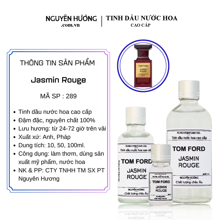 Tinh Dầu Nước Hoa Cao Cấp Jasmin Rouge by Tom Ford