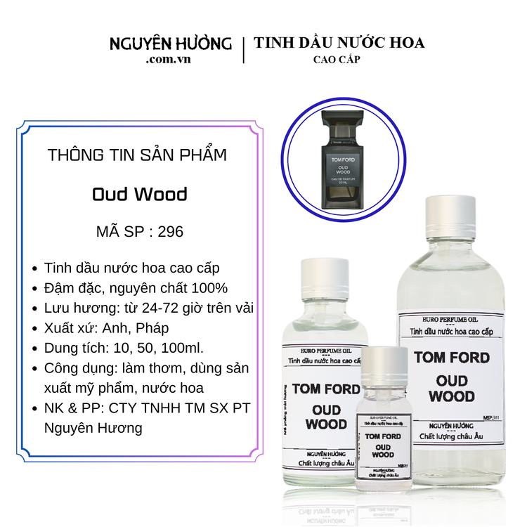 Tinh Dầu Nước Hoa Cao Cấp Oud Wood by Tom Ford