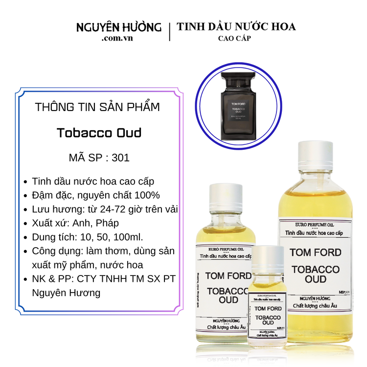 Tinh Dầu Nước Hoa Cao Cấp Tobacco Oud by Tomford