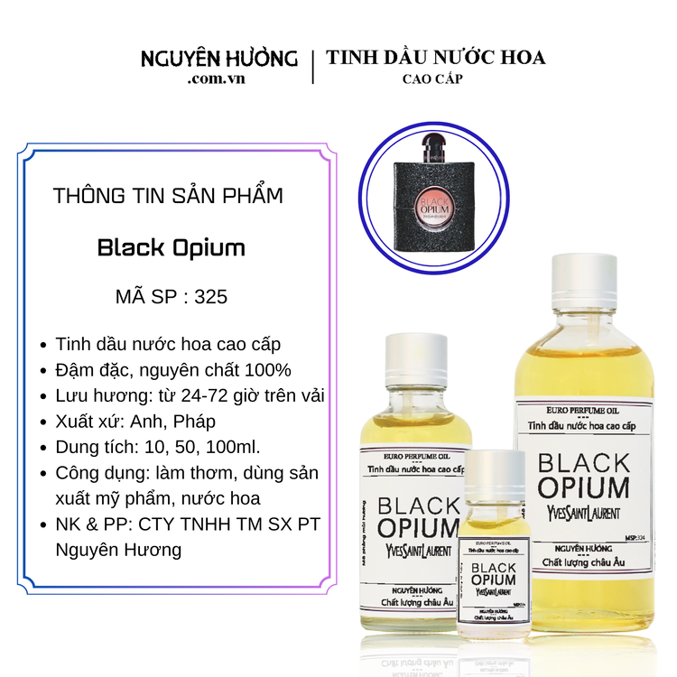 Tinh Dầu Nước Hoa Cao Cấp Black Opium by YSL