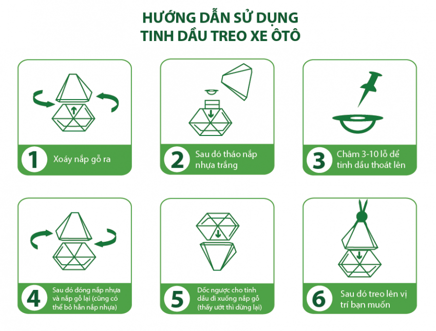 Sử dụng Mẫu Treo Tinh Dầu Cà Phê Nguyên Hương